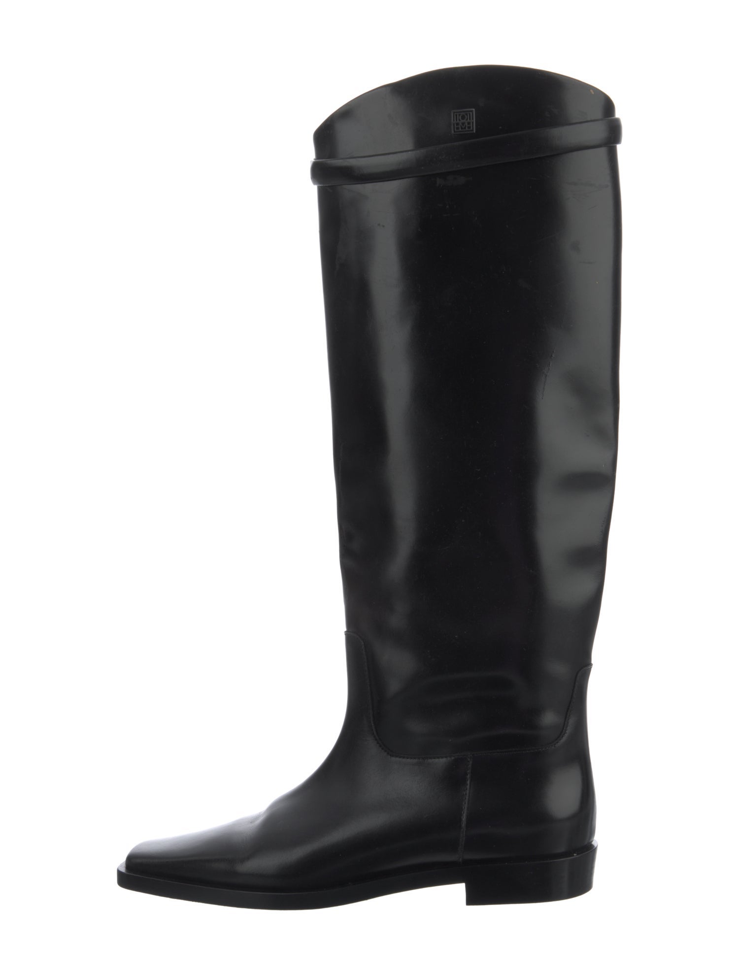 TOTEME Leather Leather Trim Embellishment Riding Boots