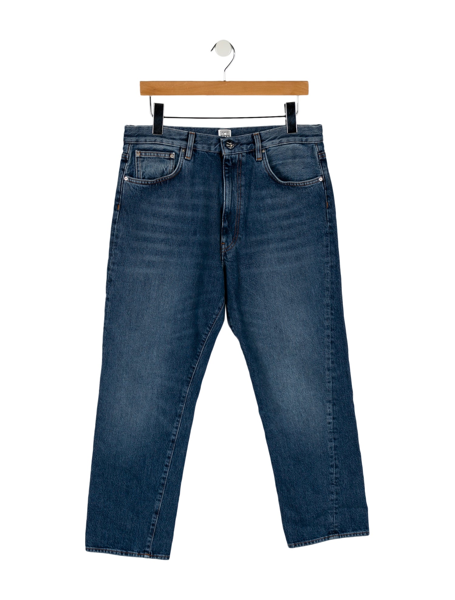 TOTEME High-Rise Straight Leg Jeans w/ Tags - Blue, 13.75