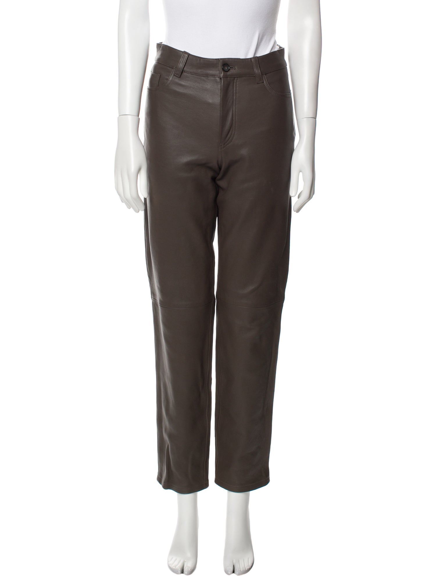TOTEME Lamb Leather Skinny Leg Pants