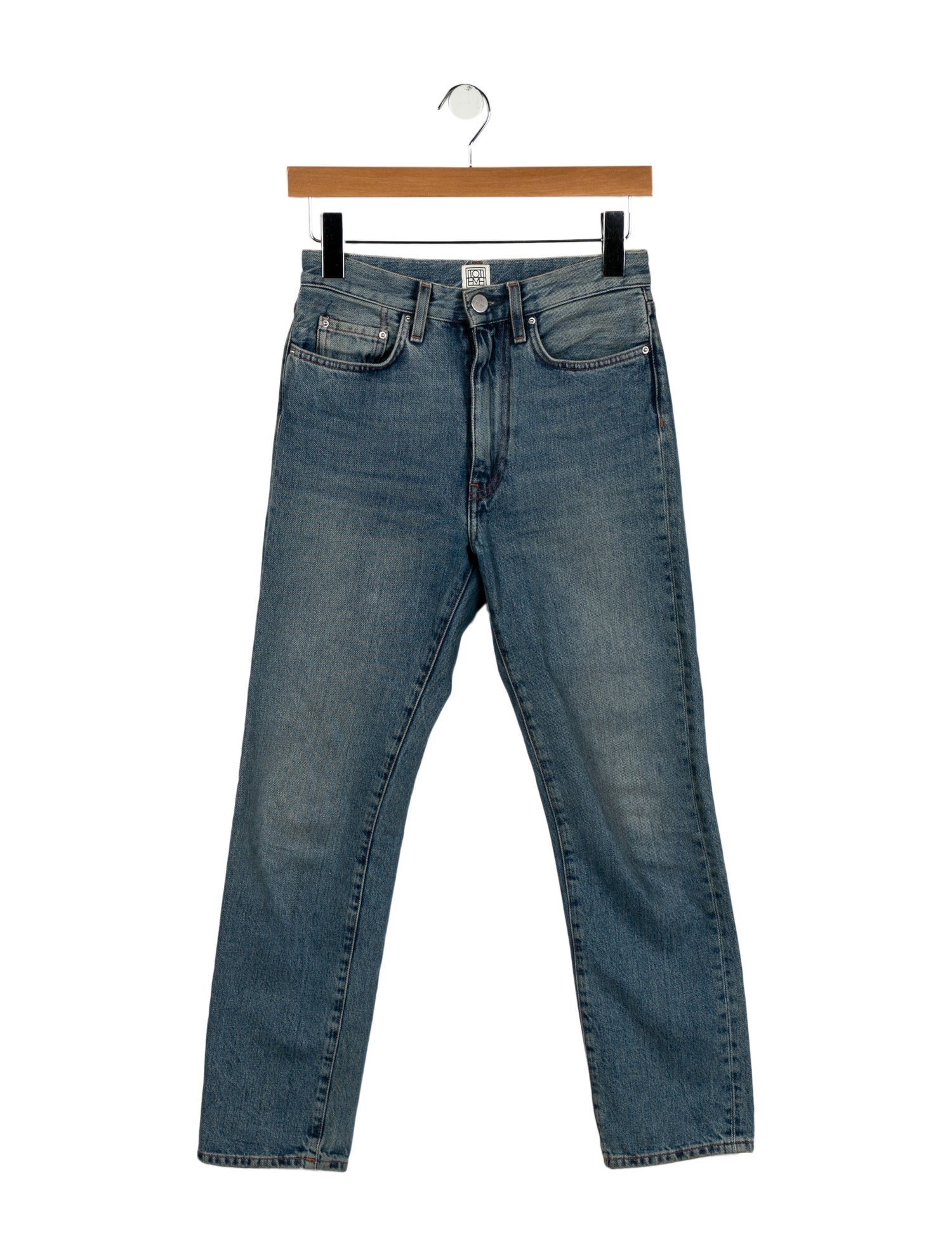 TOTEME Mid-Rise Straight Leg Jeans
