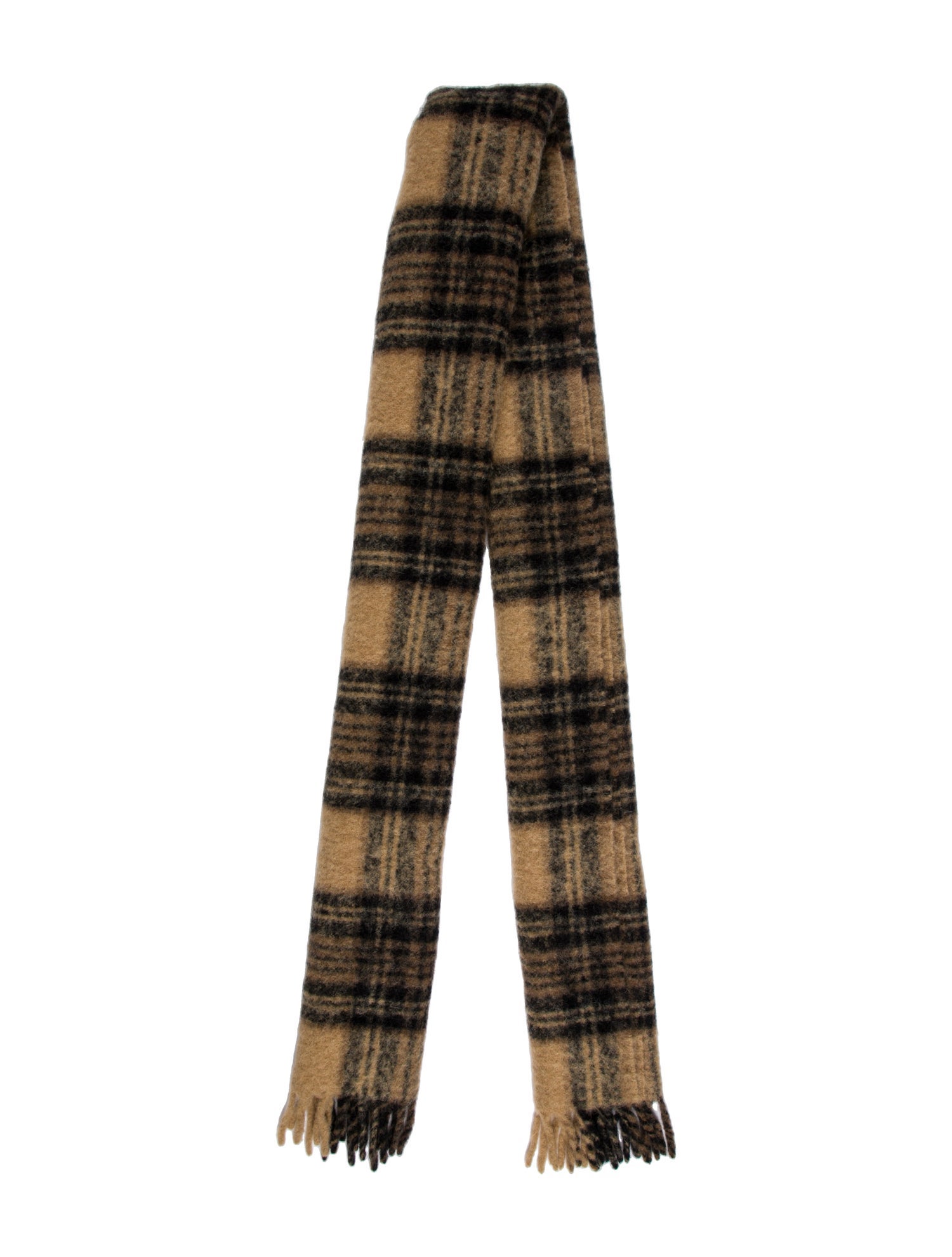 TOTEME Mohair Plaid Print Scarf