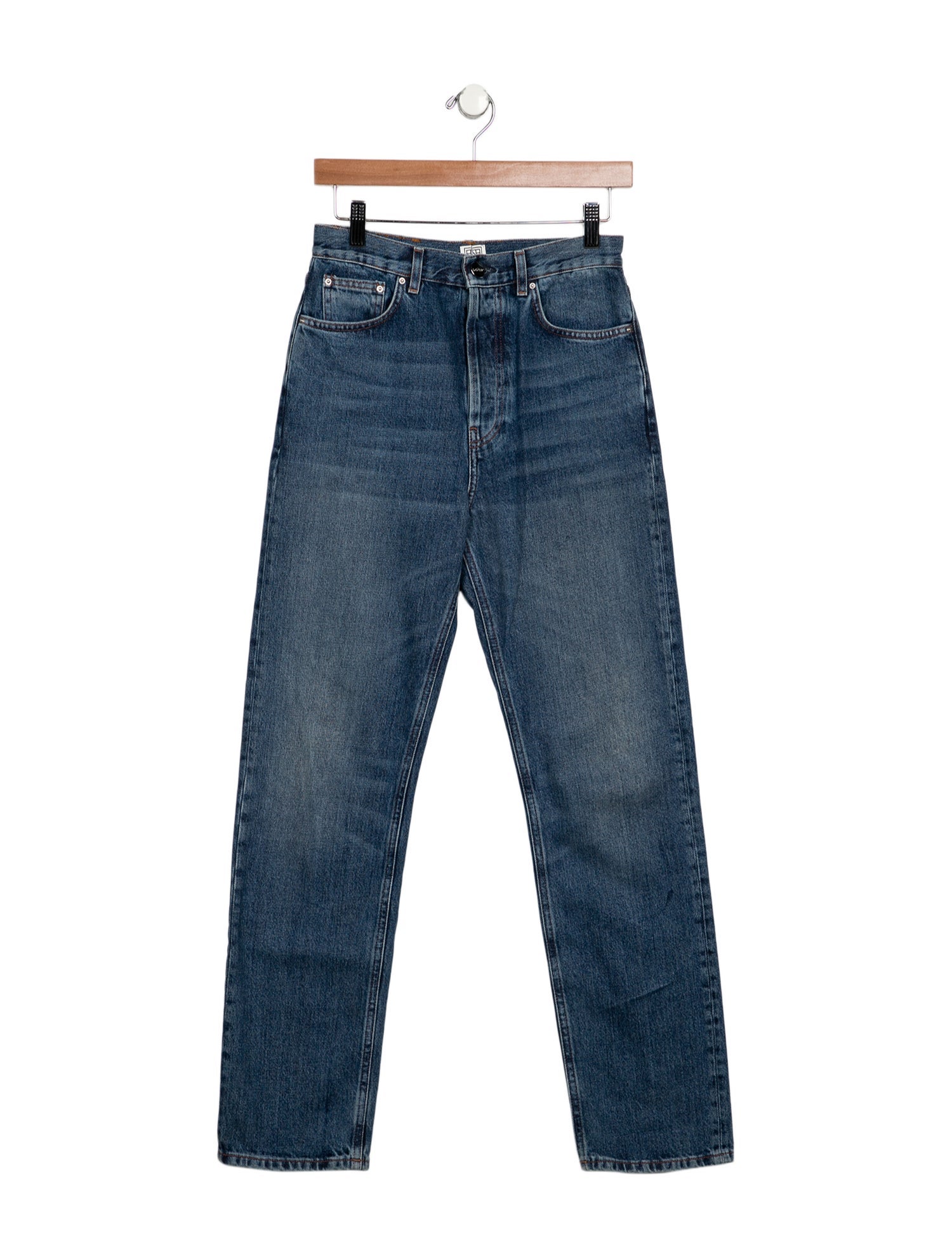 TOTEME Mid-Rise Straight Leg Jeans