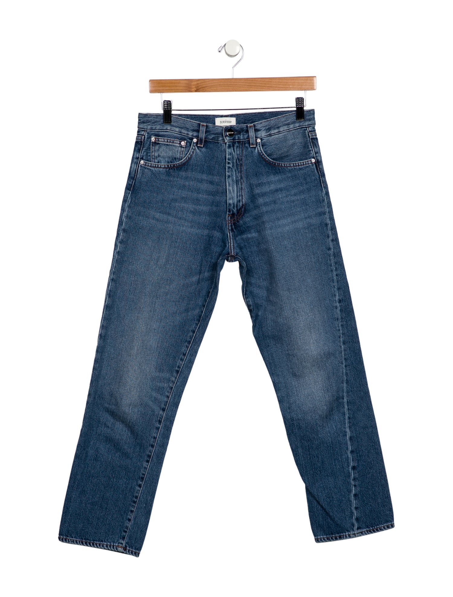 TOTEME High-Rise Straight Leg Jeans