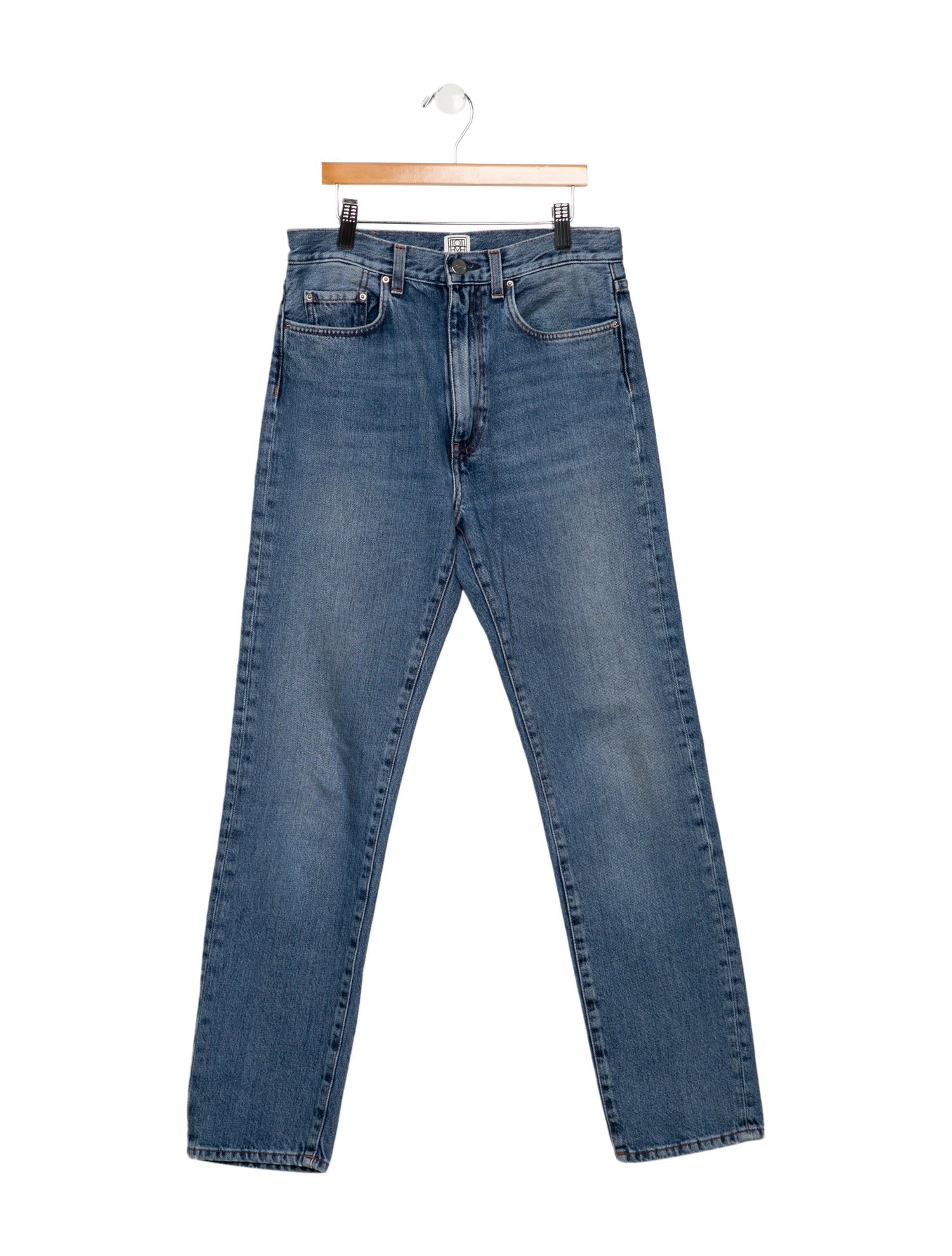 TOTEME High-Rise Straight Leg Jeans