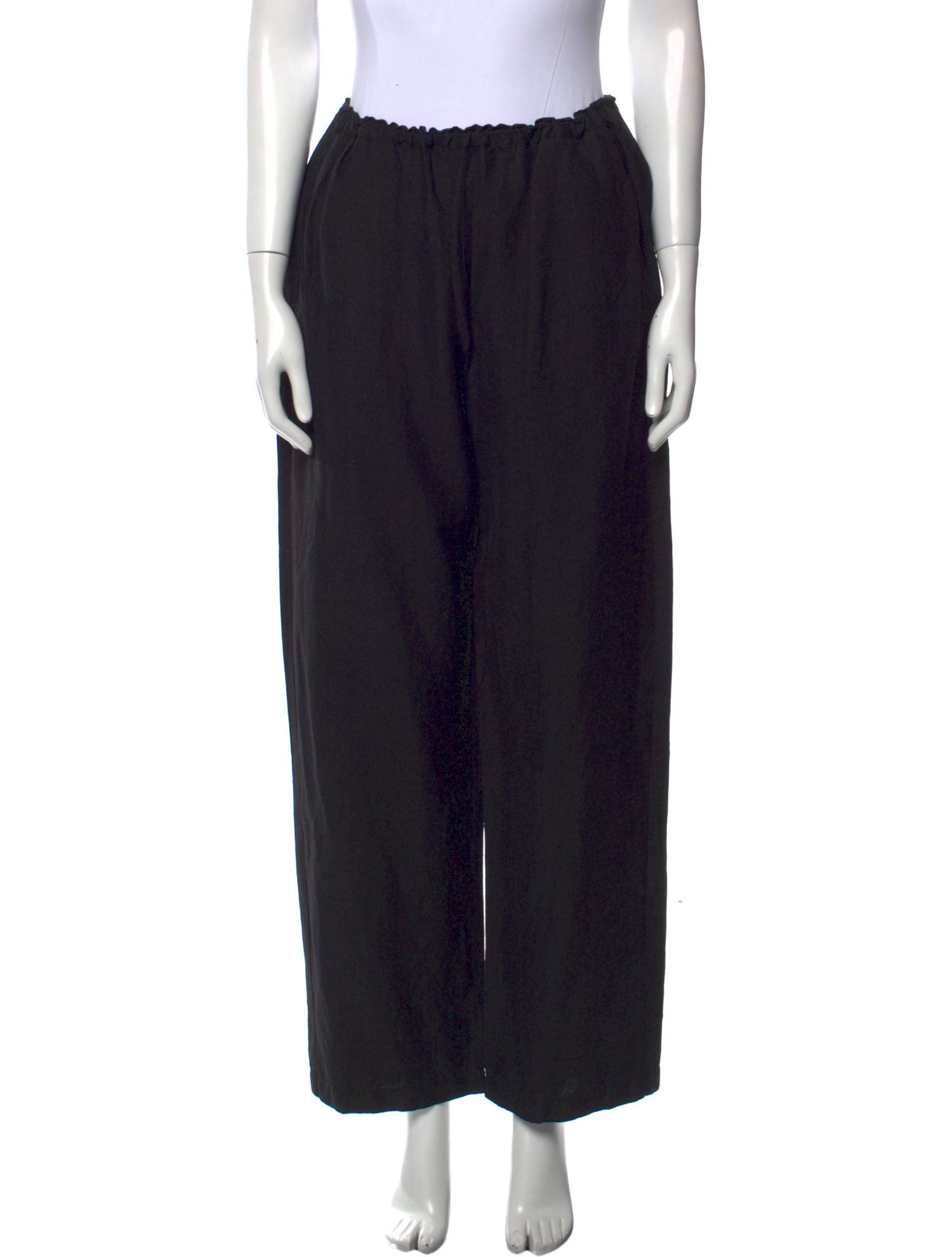 TOTEME Linen Wide Leg Pants - Black, 13