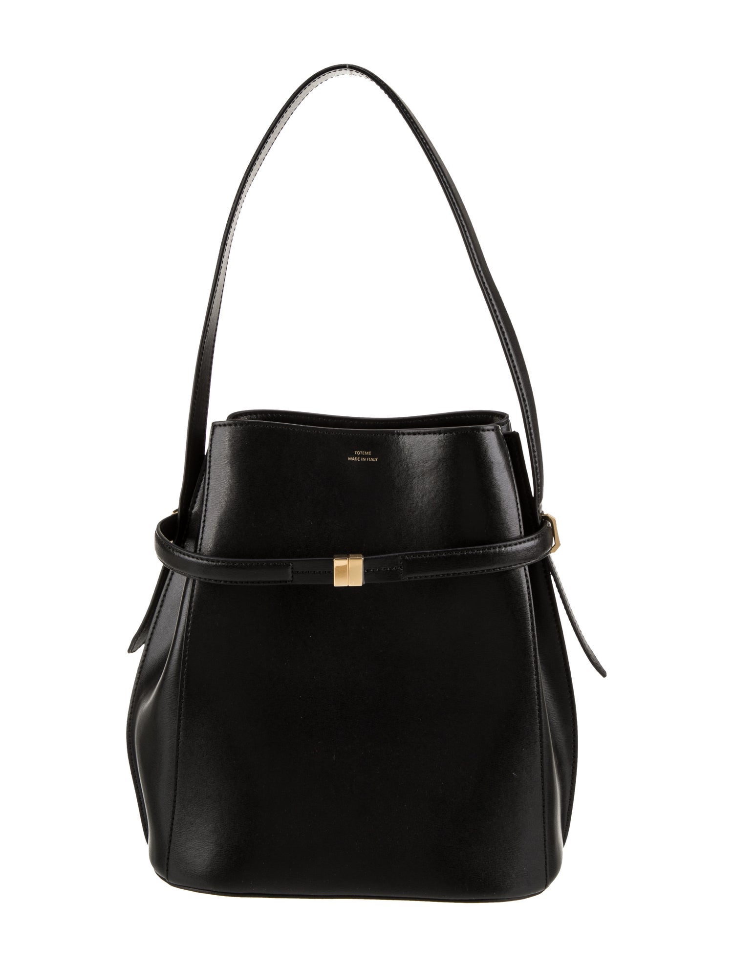 TOTEME Leather Belted Bucket Bag