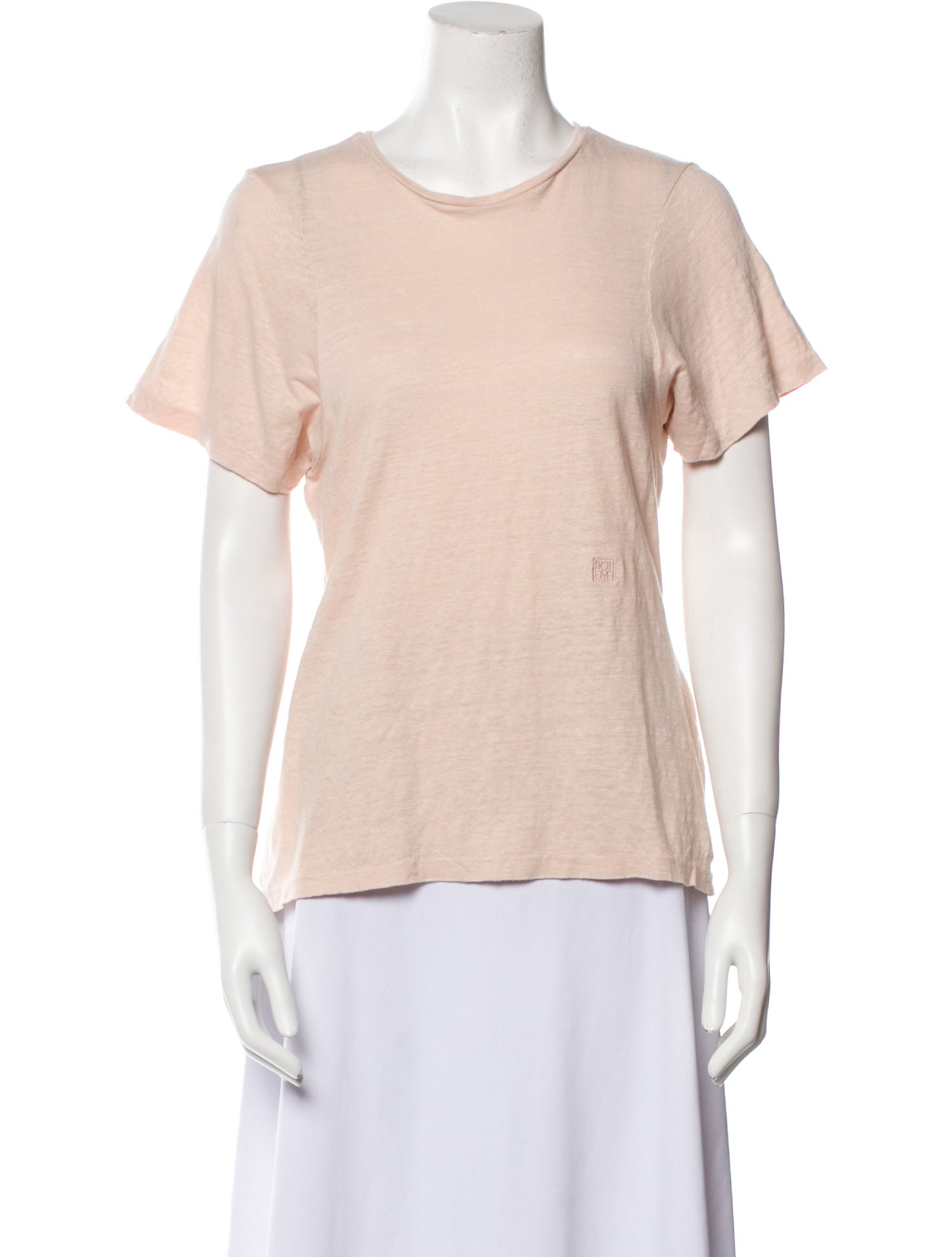 TOTEME Linen Scoop Neck T-Shirt