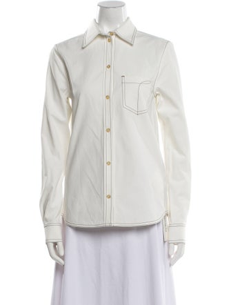 TOTEME Long Sleeve Button-Up Top