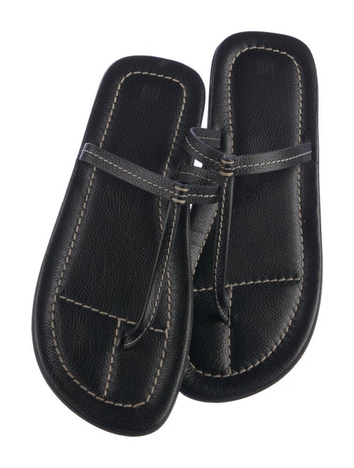 TOTEME Leather T-Strap Sandals