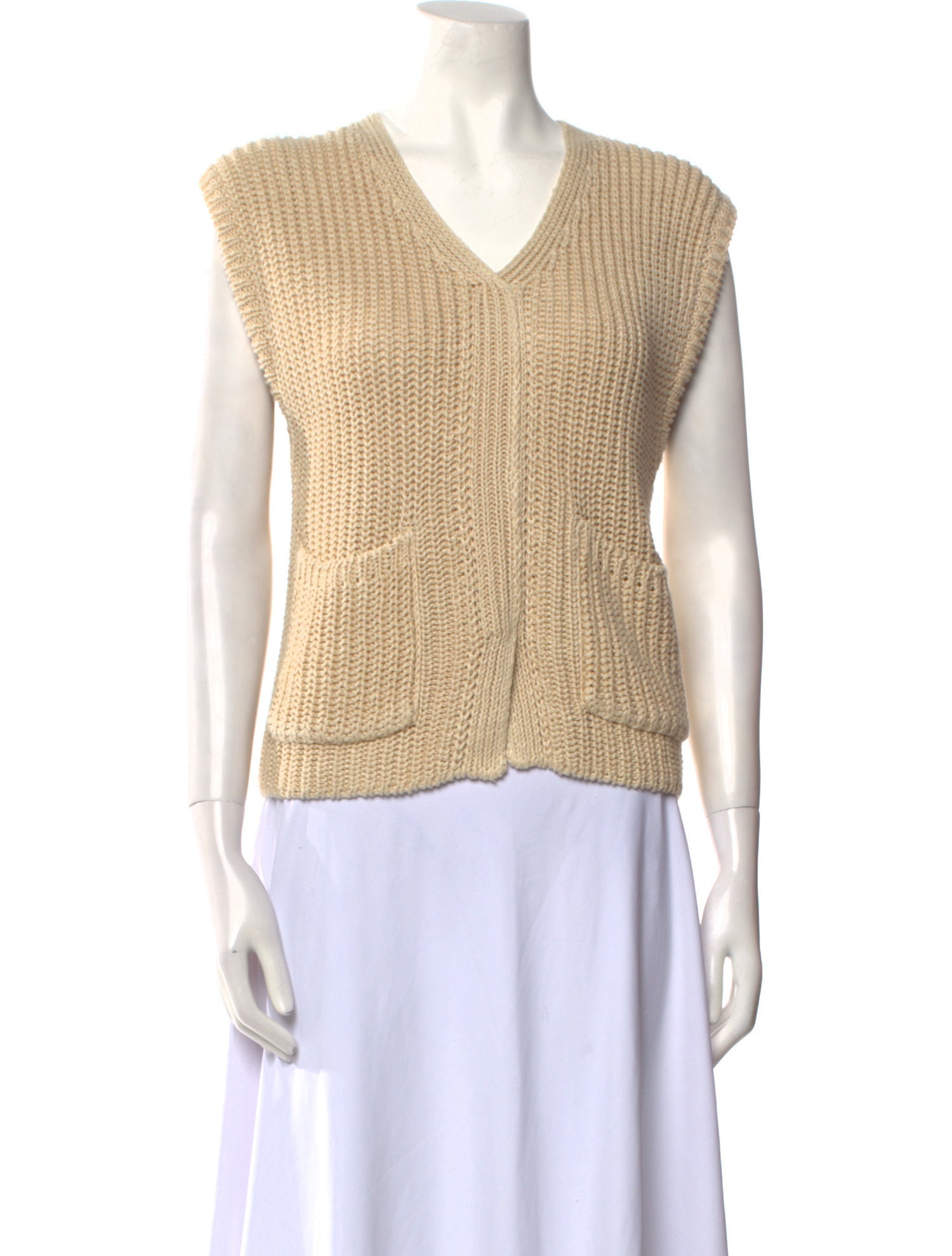 TOTEME Linen V-Neck Sweater