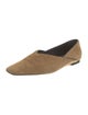 TOTEME Suede Leather Trim Embellishment Flats