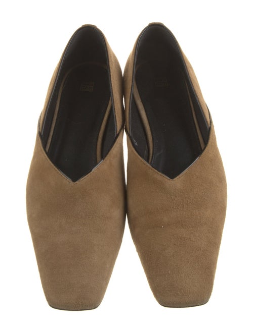 TOTEME Suede Leather Trim Embellishment Flats