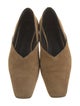 TOTEME Suede Leather Trim Embellishment Flats