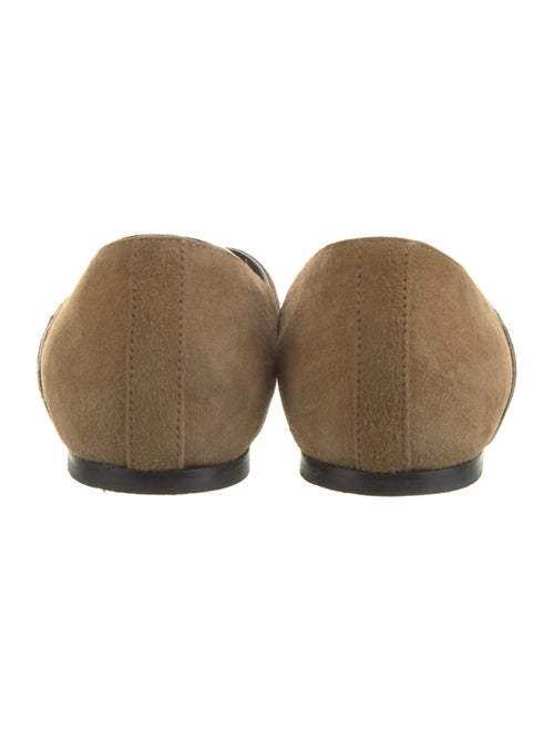 TOTEME Suede Leather Trim Embellishment Flats