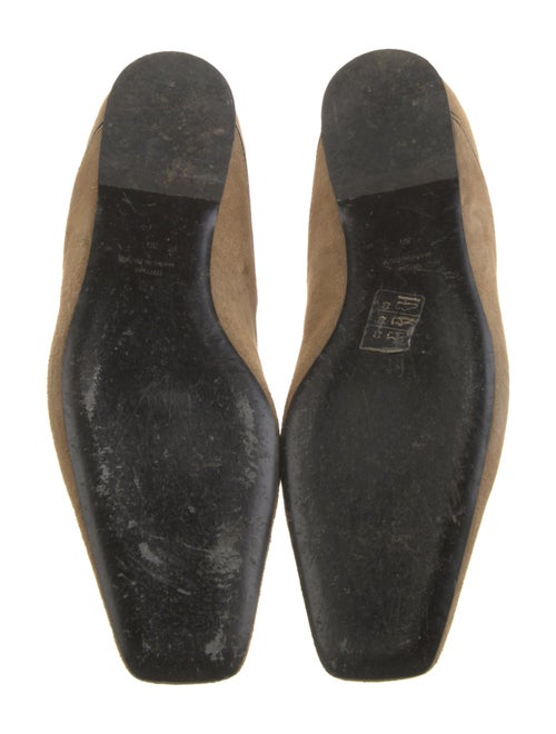 TOTEME Suede Leather Trim Embellishment Flats