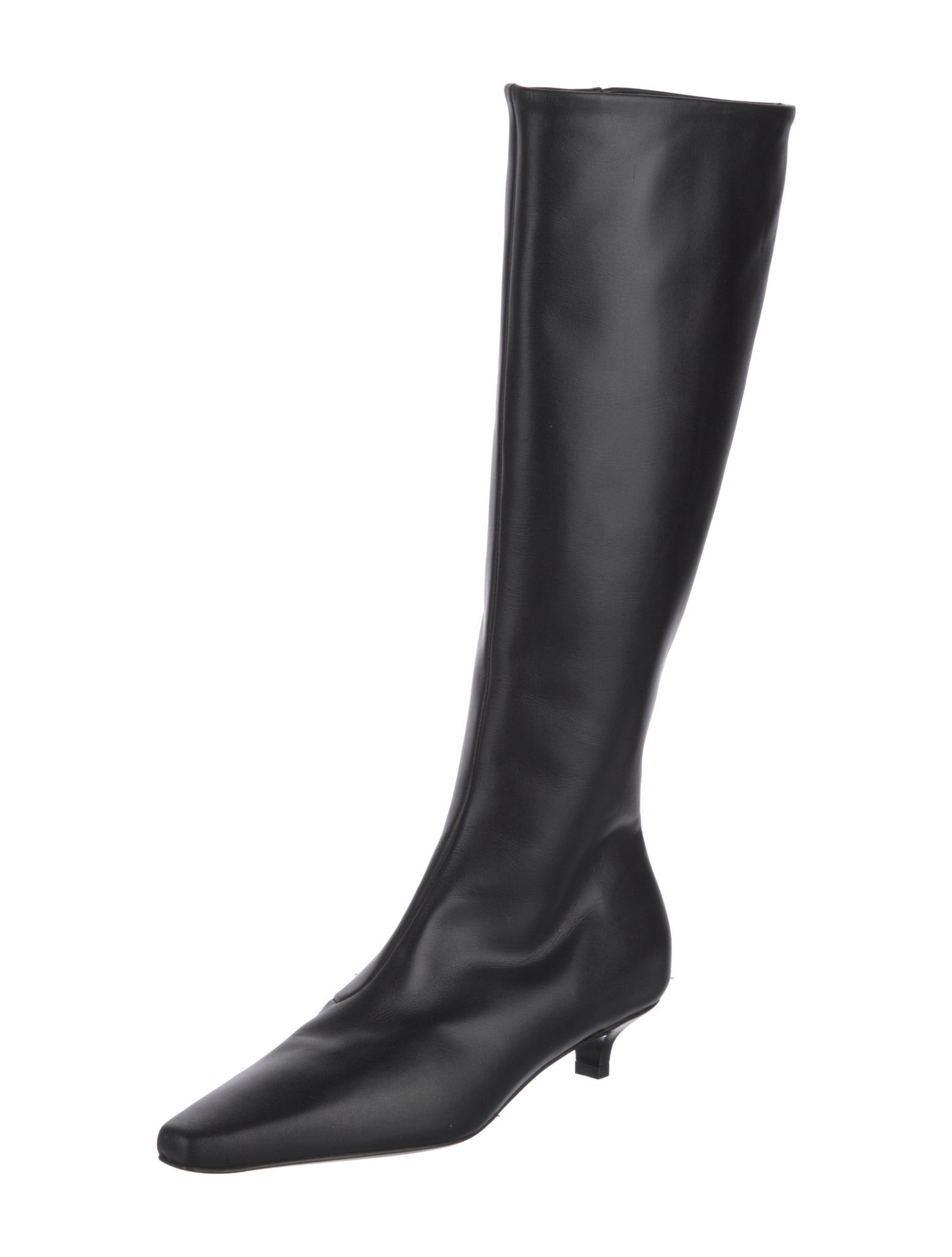 TOTEME Leather Leather Trim Embellishment Riding Boots