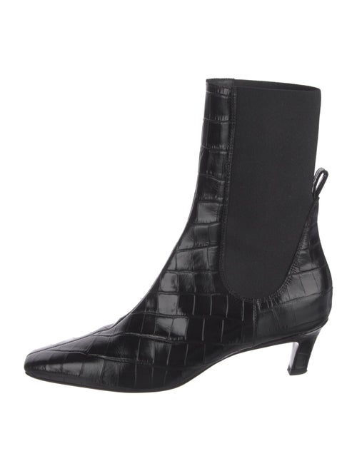 TOTEME Leather Animal Print Chelsea Boots