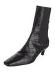 TOTEME Leather Animal Print Chelsea Boots