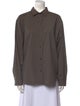 TOTEME Wool Long Sleeve Button-Up Top