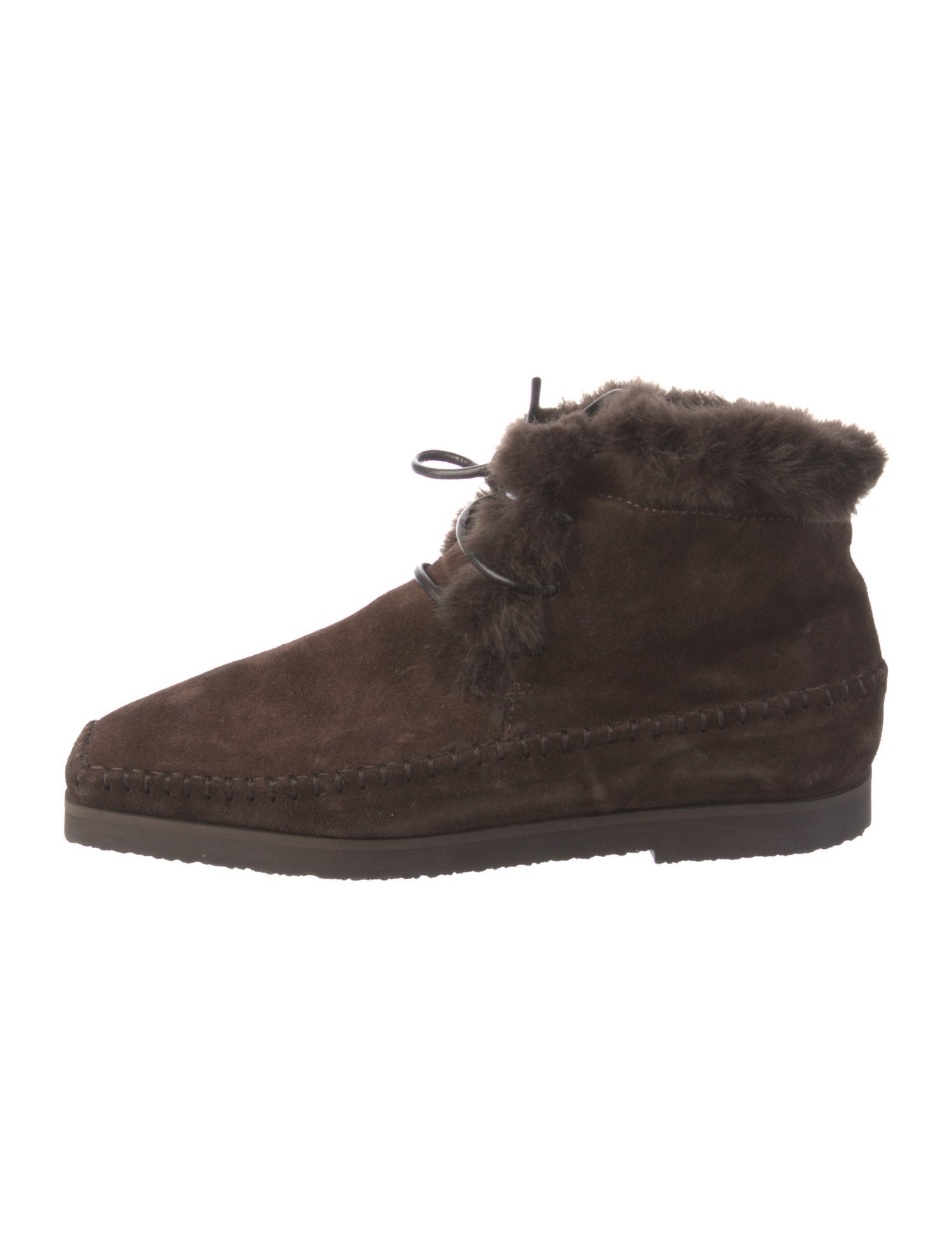 TOTEME Suede Lace-Up Boots