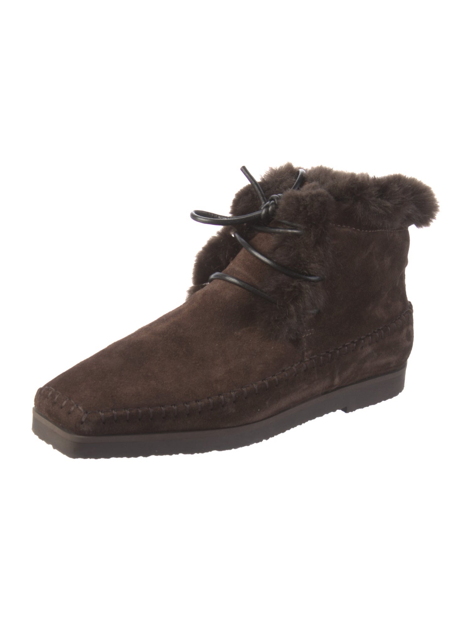 TOTEME Suede Lace-Up Boots