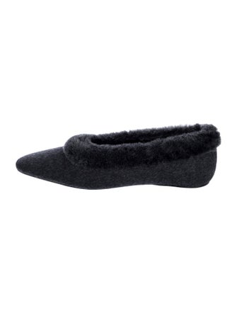 TOTEME Fur Fur Trim Flats