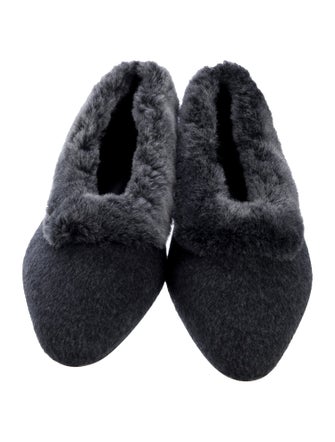 TOTEME Fur Fur Trim Flats