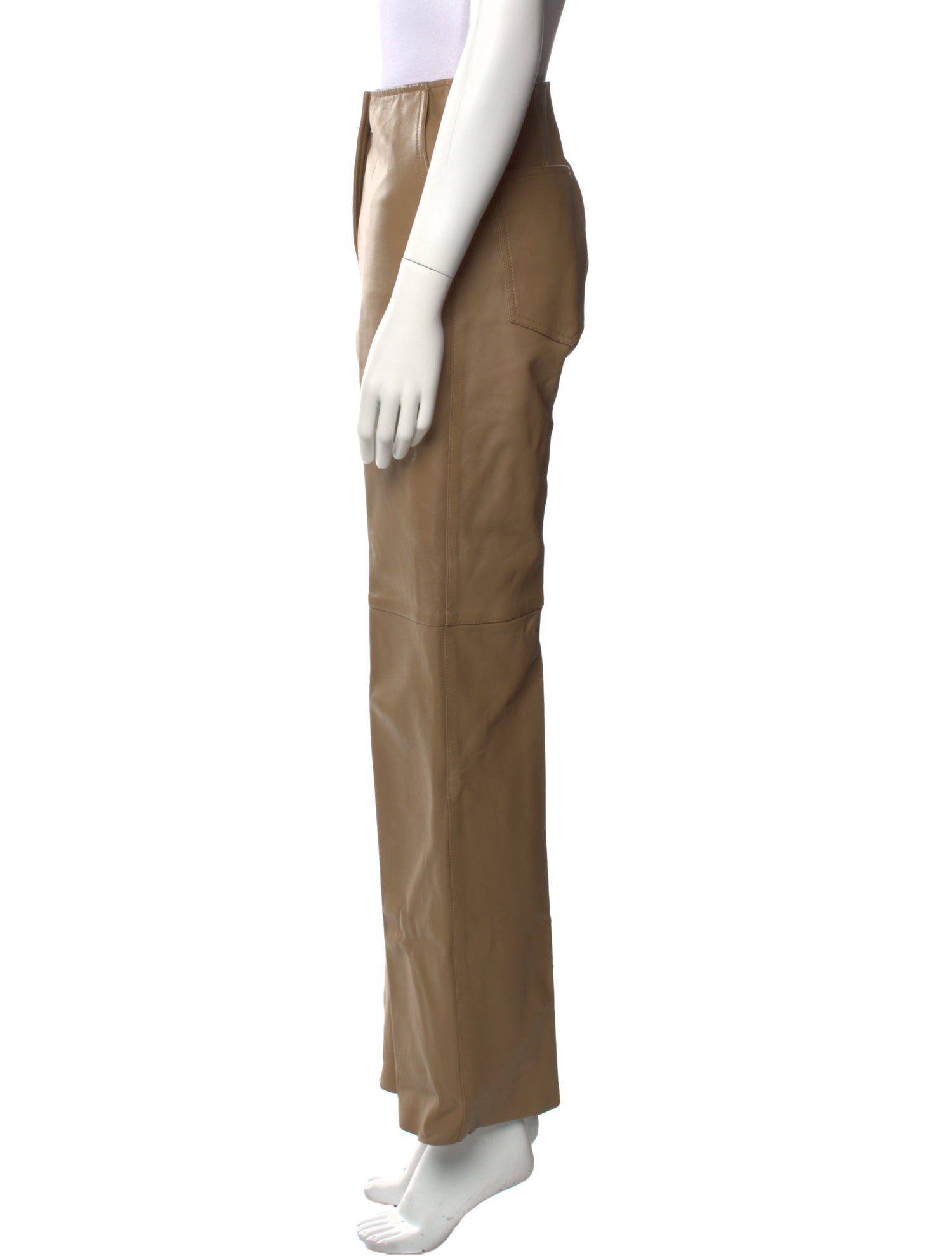 TOTEME Lamb Leather Wide Leg Pants