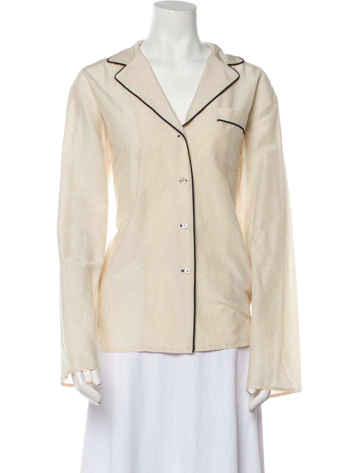 TOTEME Long Sleeve Button-Up Top