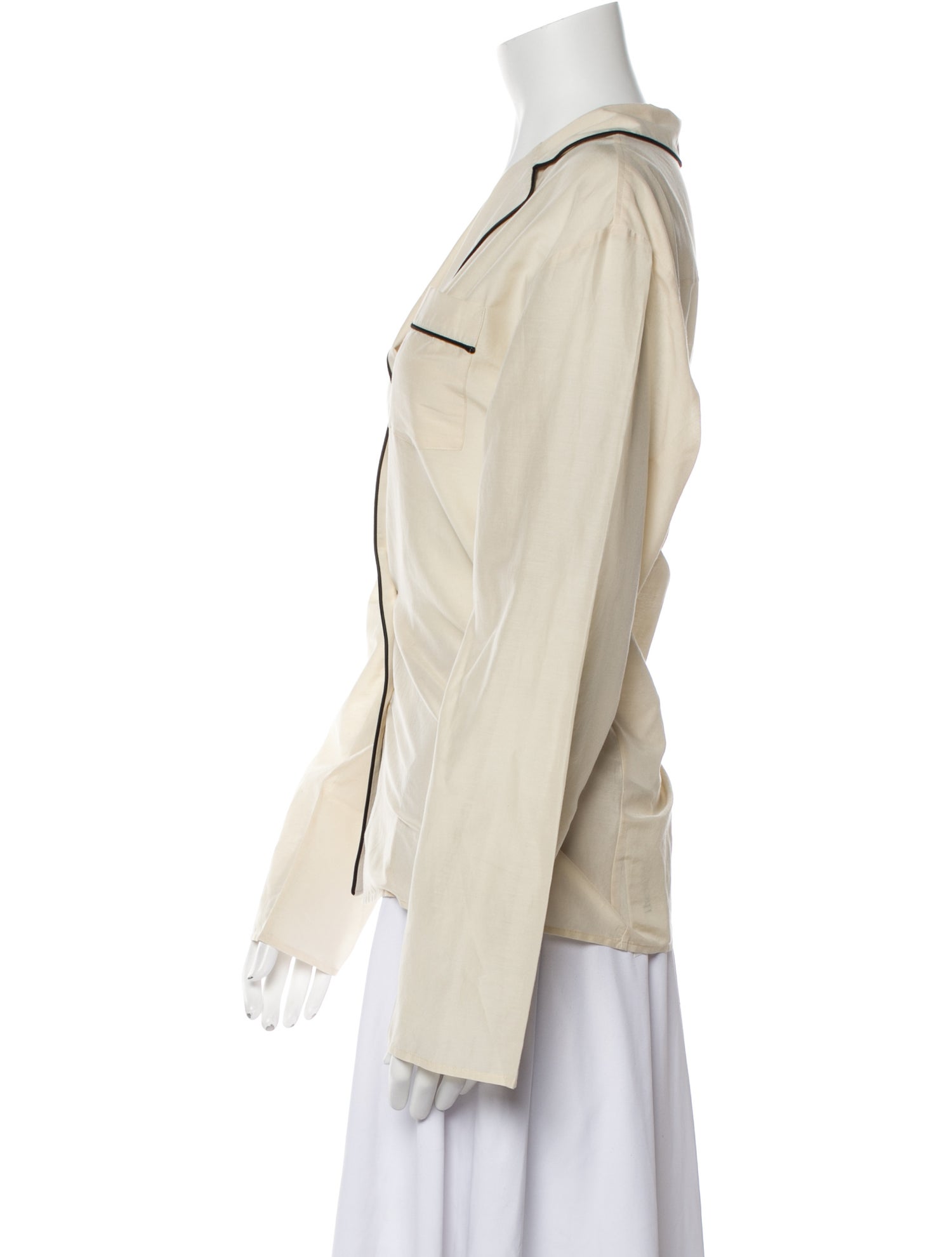 TOTEME Long Sleeve Button-Up Top