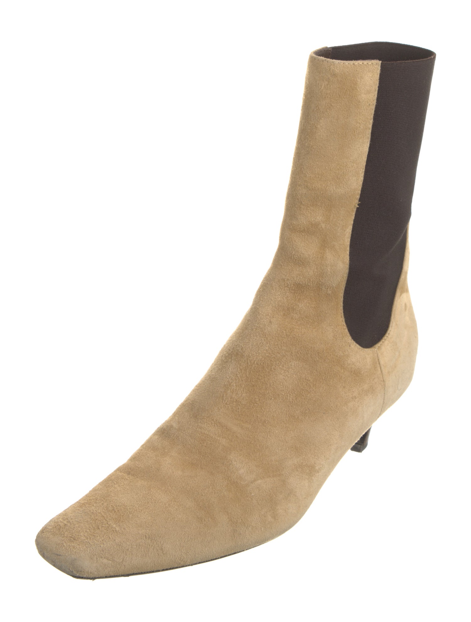 TOTEME Suede Colorblock Pattern Boots