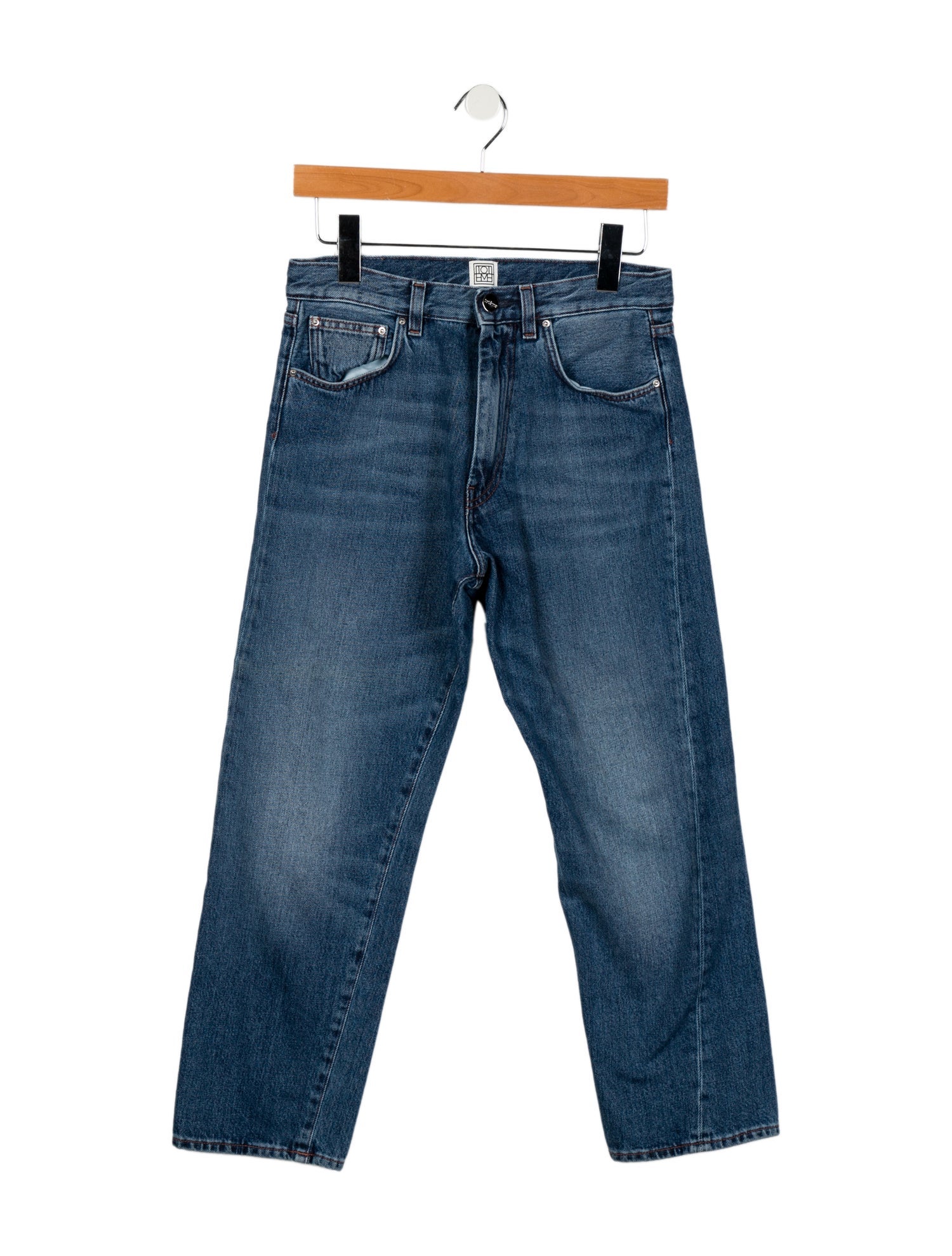 TOTEME Mid-Rise Straight Leg Jeans