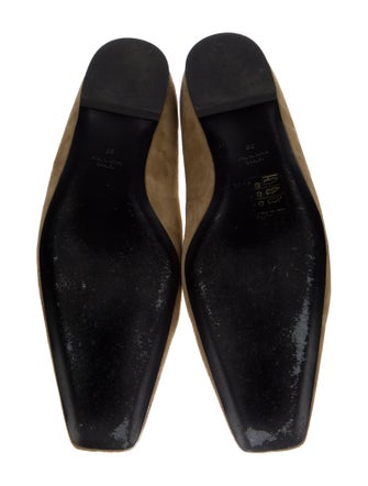 TOTEME Suede Whipstitch Trim Ballet Flats