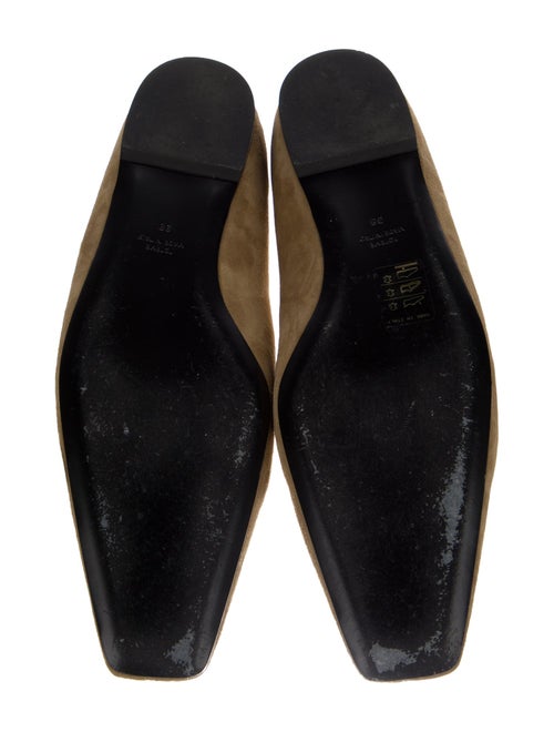 TOTEME Suede Whipstitch Trim Ballet Flats