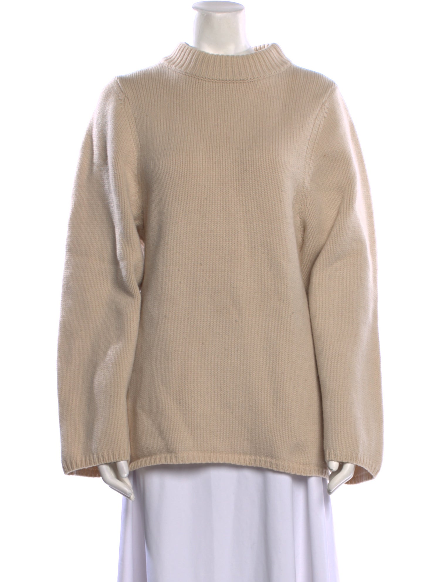 TOTEME Merino Wool Mock Neck Sweater