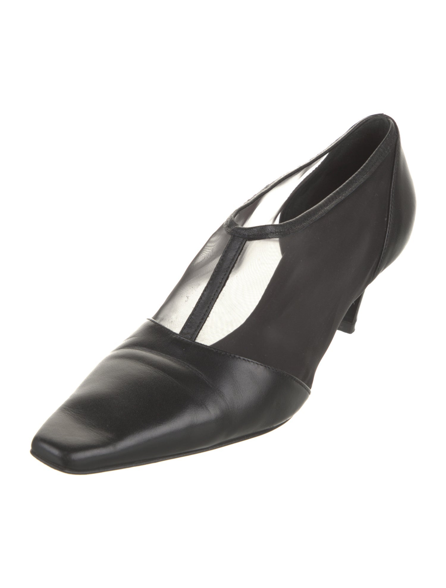 TOTEME Leather T-Strap Pumps