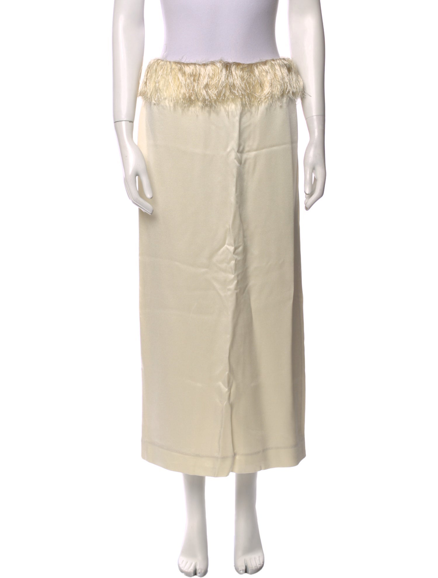 Lisa Marie Fernandez Pleated Accents Midi Length Skirt