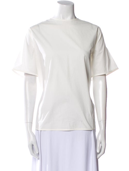 TOTEME Bateau Neckline Short Sleeve T-Shirt