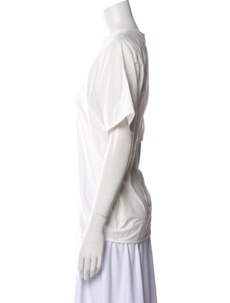 TOTEME Bateau Neckline Short Sleeve T-Shirt