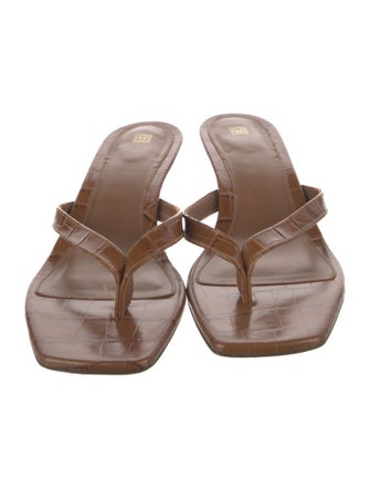 TOTEME Embossed Leather Slides