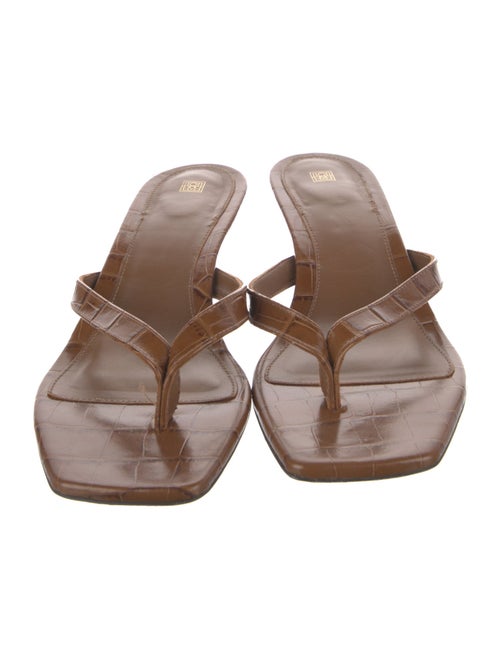 TOTEME Embossed Leather Slides