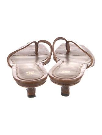 TOTEME Embossed Leather Slides