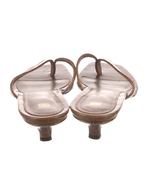 TOTEME Embossed Leather Slides