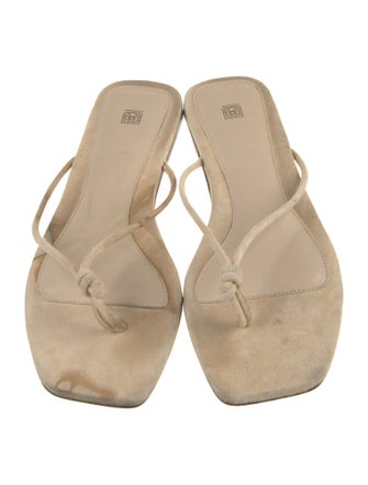 TOTEME Suede Flip Flops