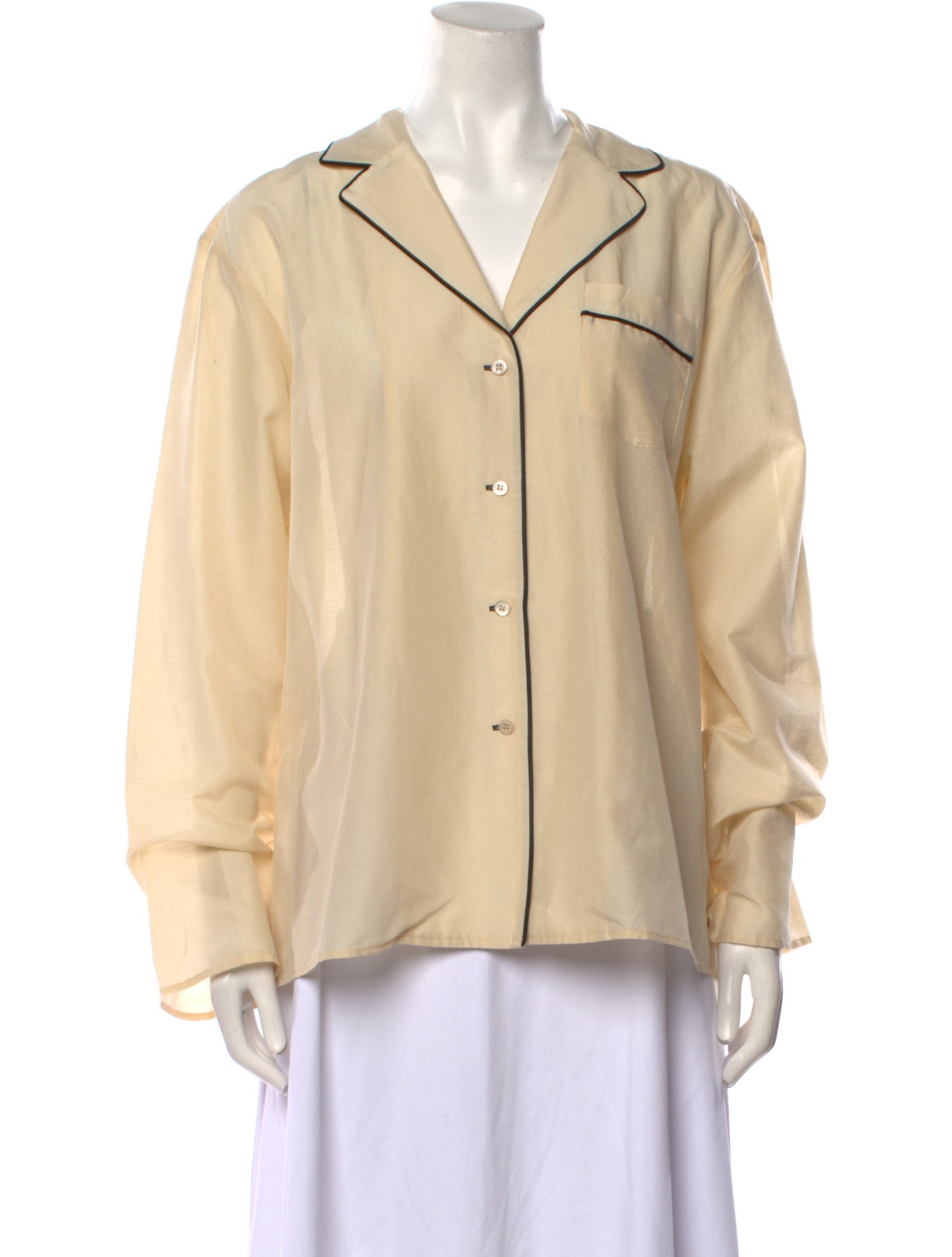 TOTEME PJ Long Sleeve Button-Up Top w/ Tags