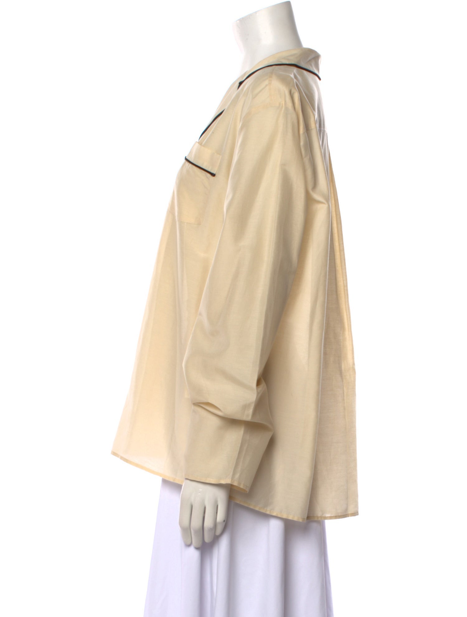 TOTEME PJ Long Sleeve Button-Up Top w/ Tags