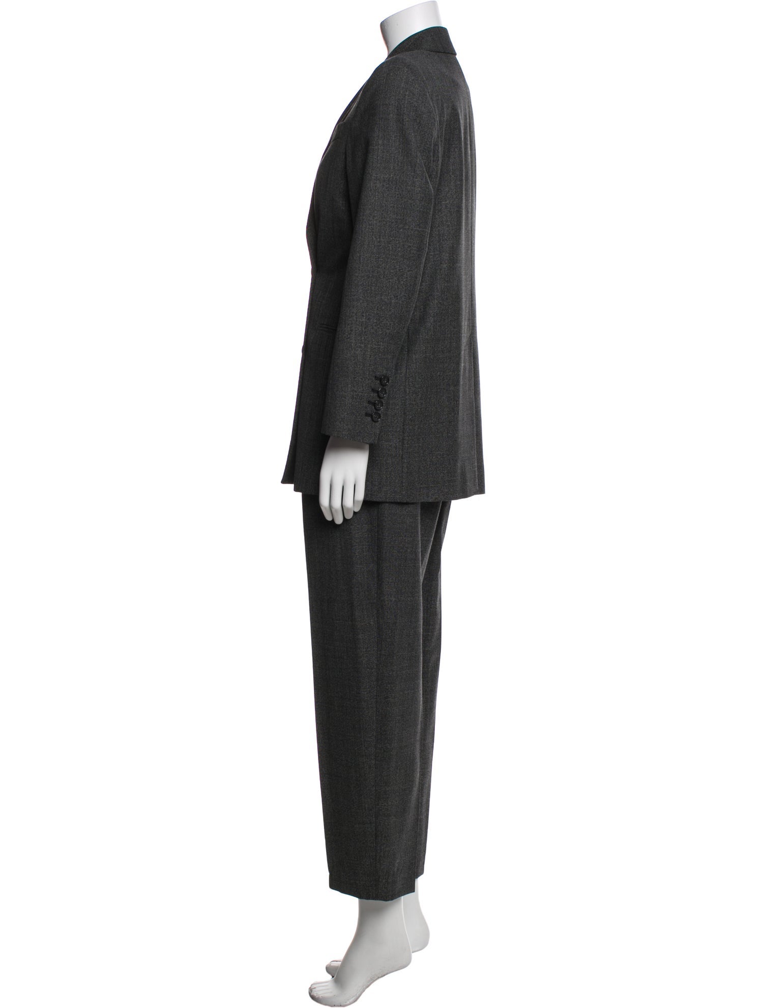 TOTEME Wool Pleated Accents Pantsuit
