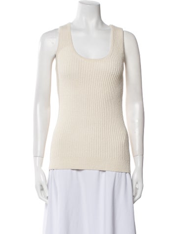 Toteme Tops Textured Rib Tank Scoop Neck Top XS