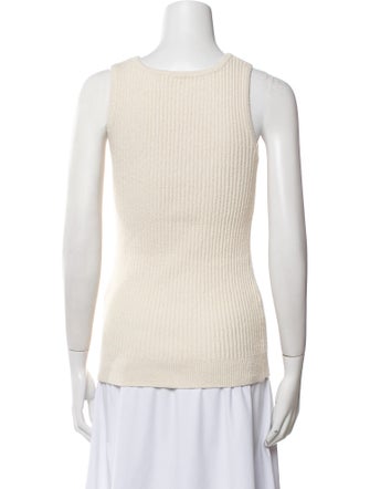 TOTEME Textured Rib Tank Scoop Neck Top