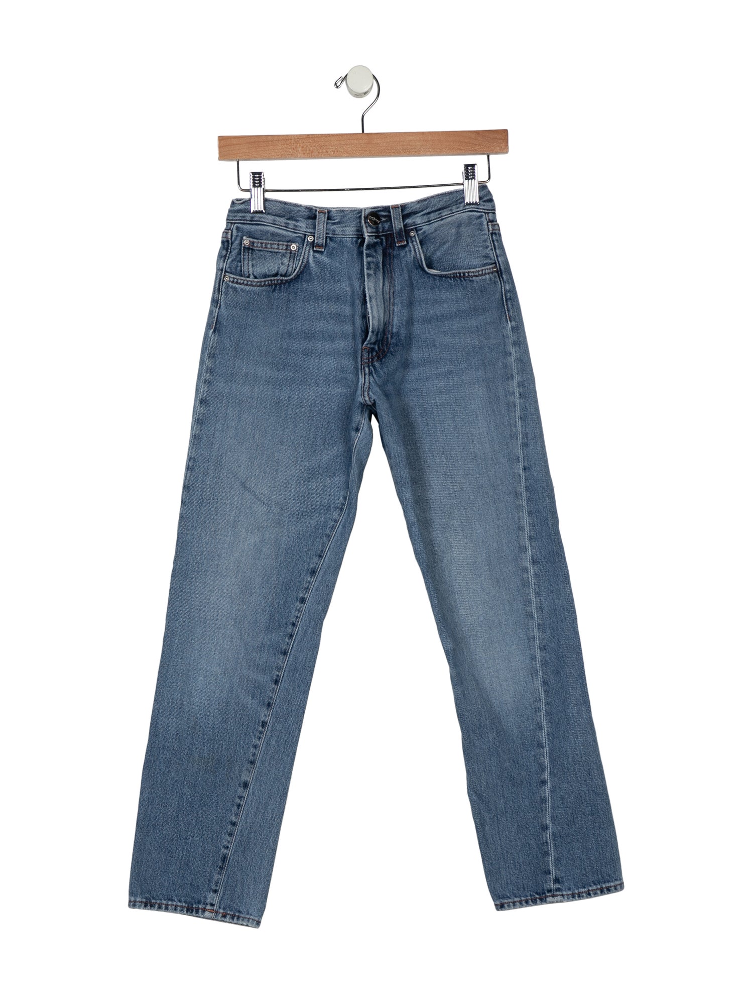 TOTEME Mid-Rise Straight Leg Jeans
